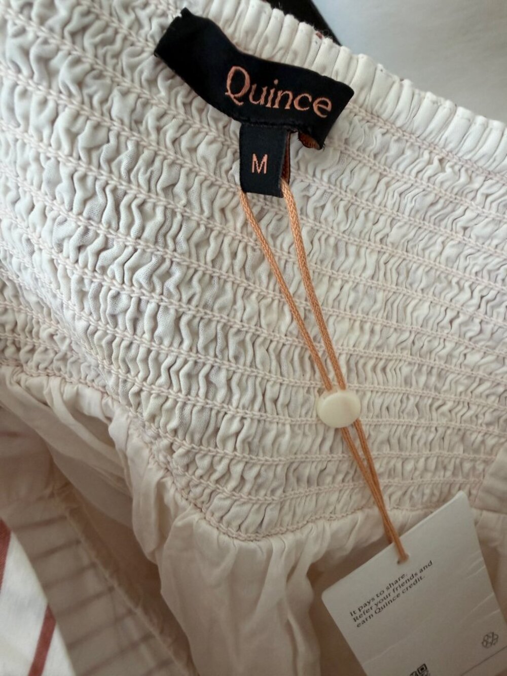 Quince Organic Cotton Poplin striped tiered dress - Picture 5 of 8